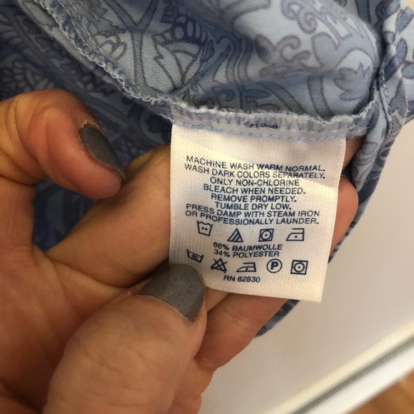 Lands’ End Paisley Wrinkle-Resistant Blouse - Picture 4 of 8